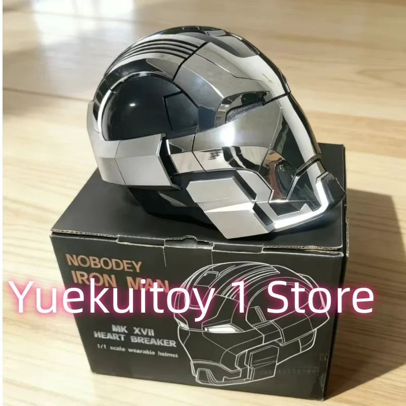 Newly Upgraded Iron Man Helmet Mk5 Mk50 Mk17 Wearable Voice Controlled Opening And Closing Classic Collectible Ornaments Gifts