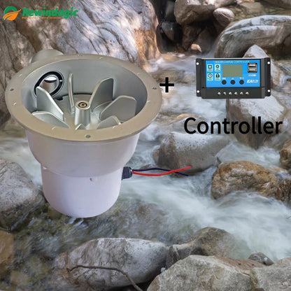 100W 50W Water Turbine 18V 36V Hydraulic Generator Outdoor Hydro Electric Generator DC Permanent Magnet Use for 12/24V Battery