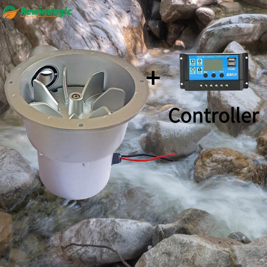 100W 50W Water Turbine 18V 36V Hydraulic Generator Outdoor Hydro Electric Generator DC Permanent Magnet Use for 12/24V Battery