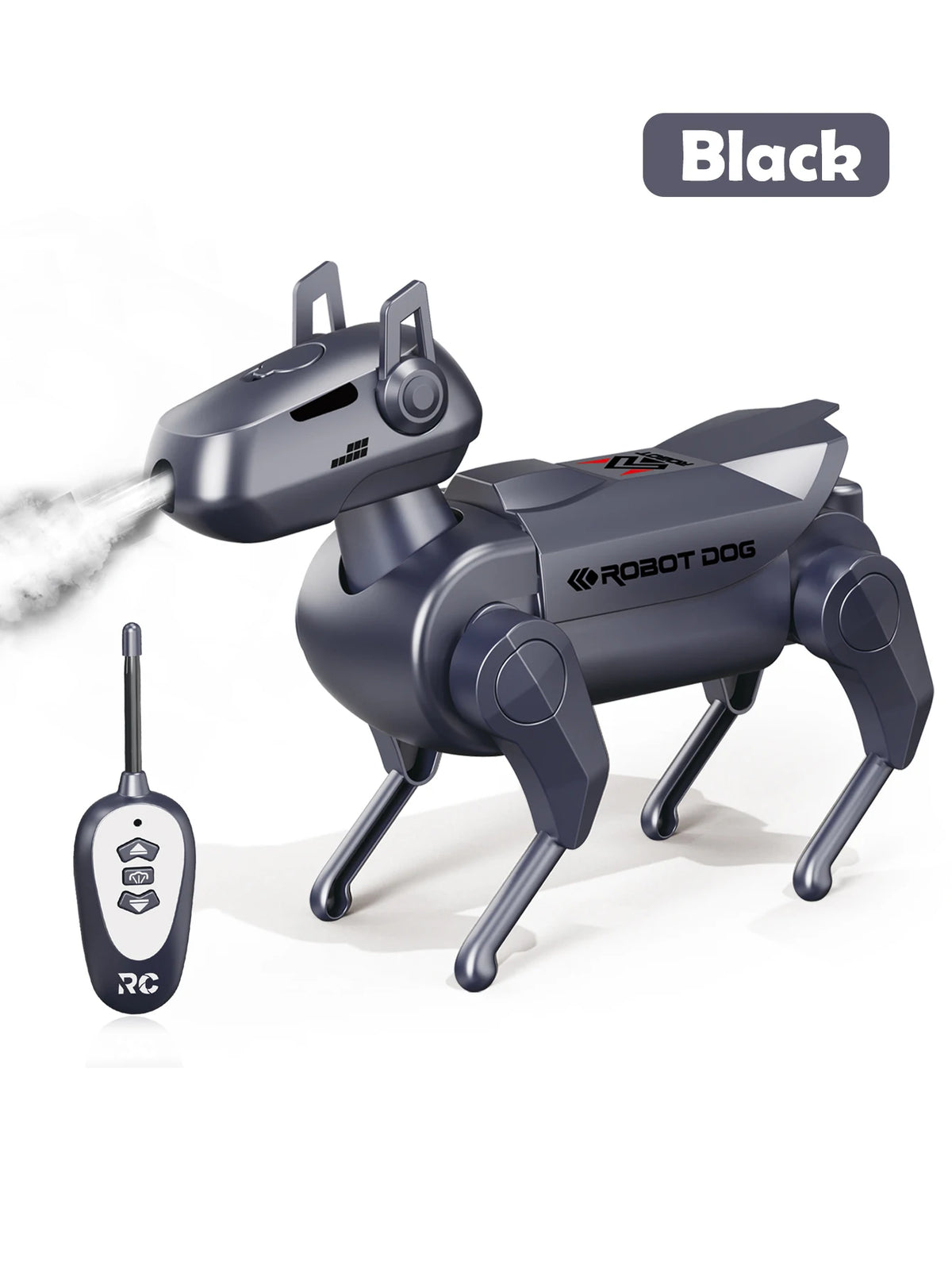 Remote Control Robot Toys,  Mechanical Spray Dog Model Move Forward Backward One-click Spray Mini Robotic Dog Gifts for Kids