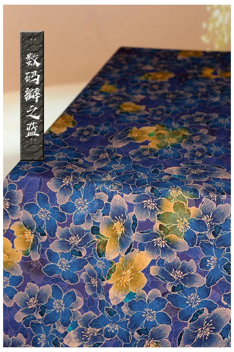 Digital Printed Rayon Fabric Summer By Meters for Women Dress Pajamas Cool Blankets Diy Sewing Soft Smooth Floral Textile Cloth