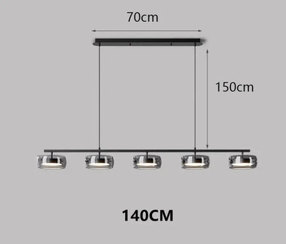 Nordic Minimalist Glass Pendant Lights Dimmable Table Dining Room Kitchen Island Ceiling Chandelier Indoor Lighting Fixture