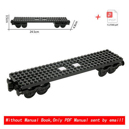 2025 New MOC City Creative Idea 6 * 28 dark grey train base Building Block Bricks Kids DIY High-tech Creative Toy