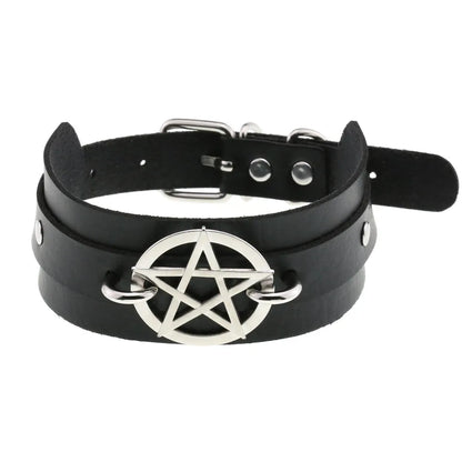 DIEZI Vintage Sweet Cool Hip Hop Rivet Choker Necklace Harajuku Gothic Club Black PU Leather Collar Torques Necklace Jewelry