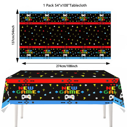 Gamepad Boy Birthday Party Decorations Paper Cup Plate Napkin Tablecloth Banner Caketopper Balloons For Baby Shower Supplies