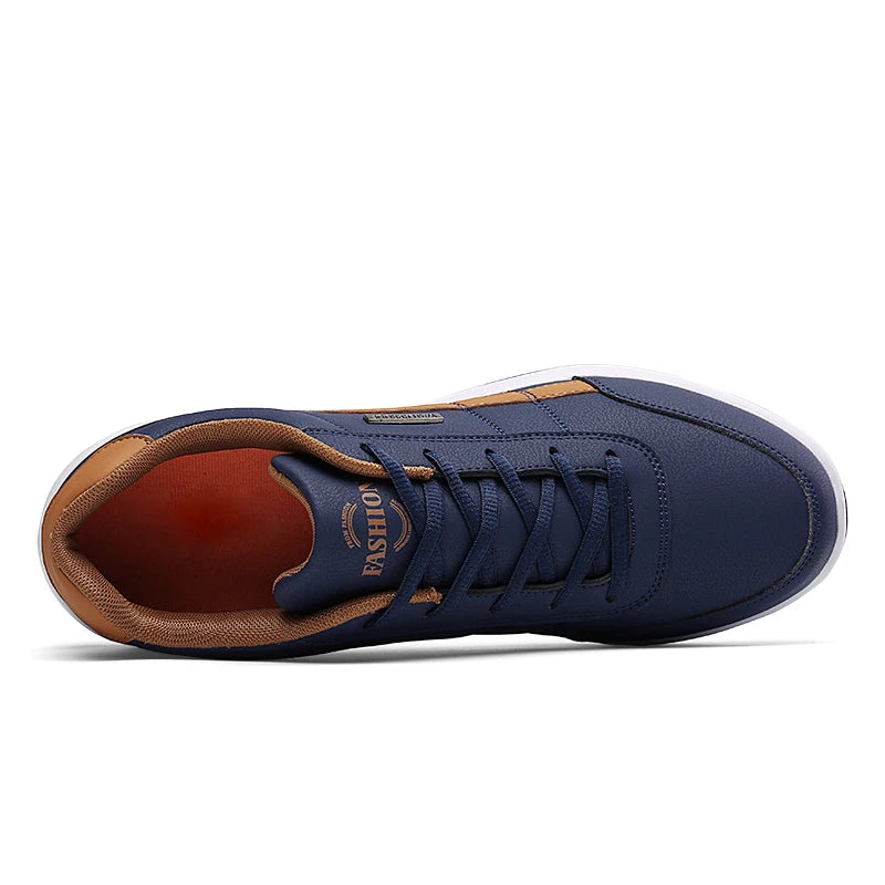 Men’s Leather Walking Shoes | Breathable Lightweight Lace-Up | Daily Wear, Travel & Outdoor Comfort