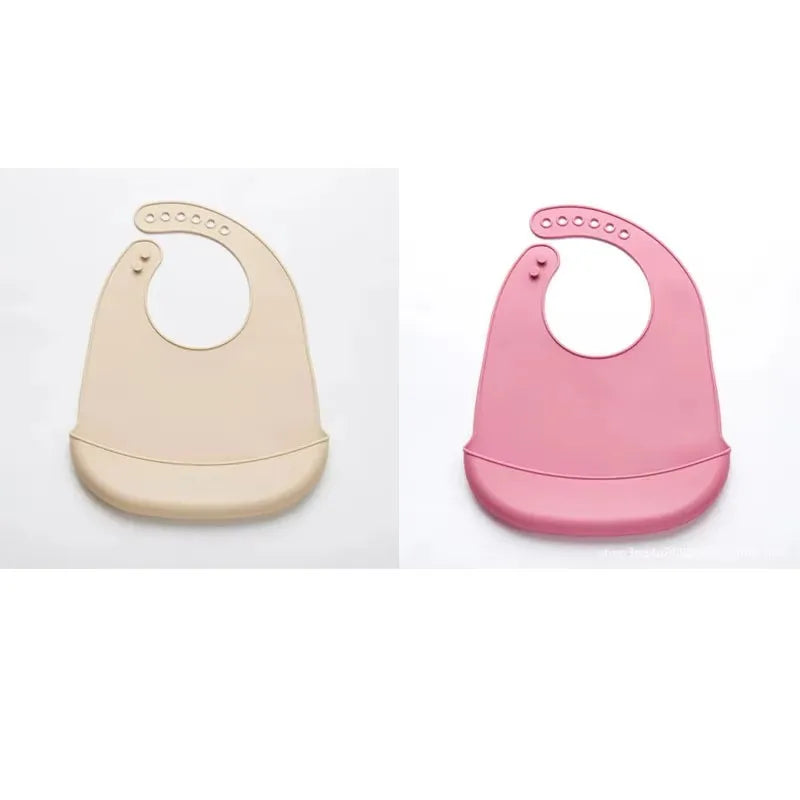 1-3pcs Baby Bib Adjustable Waterproof Bibs Babies Soft Edible Silicone Newborn Saliva Dripping Towel Drooling Scarf BPA Free