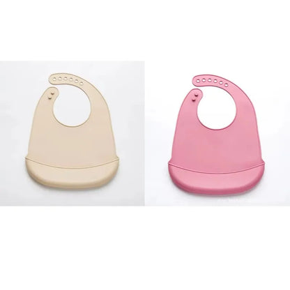 1-3pcs Baby Bib Adjustable Waterproof Bibs Babies Soft Edible Silicone Newborn Saliva Dripping Towel Drooling Scarf BPA Free