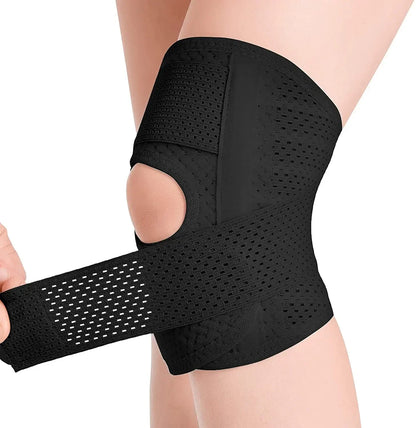 Knee Brace with Side Stabilizers,Breathable Adjustable Knee Support for Meniscus Tear Knee Pain ACL Arthritis Injury Recovery