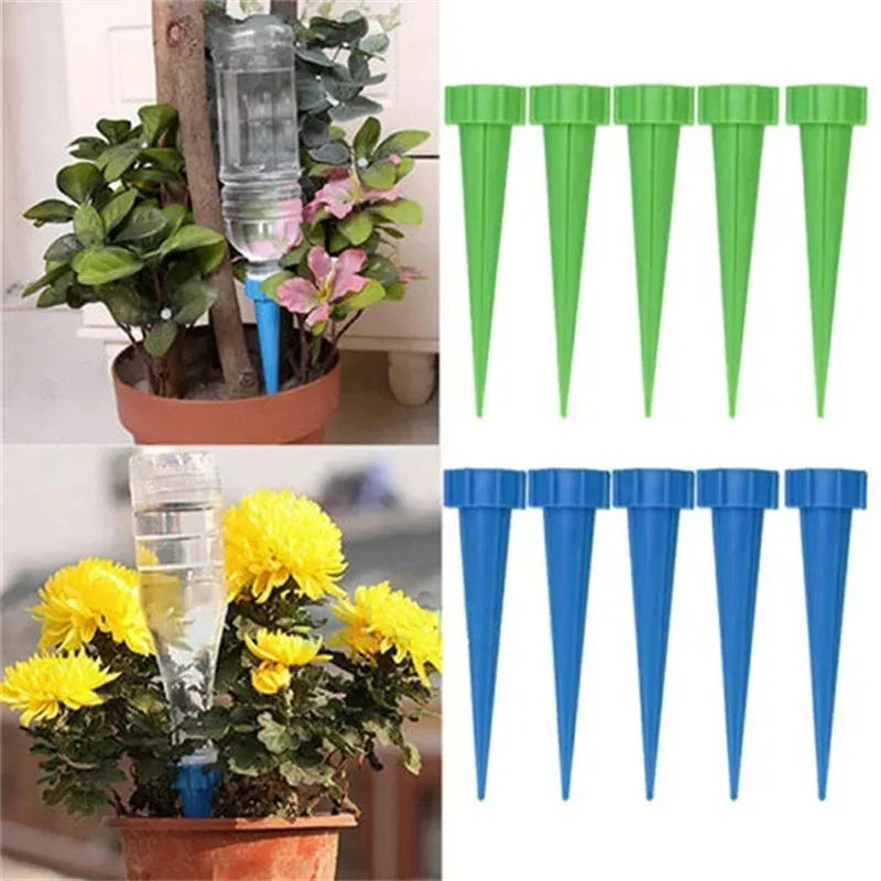 6-24pcs Auto Adjustable Drip Spike Water Bottle Irrigation System Self Dripper Automatic Device Indoor Plant Flower Greenhouse