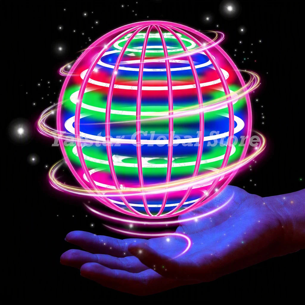 Flying Ball with Color LED Lights & Automatic Boomerang, Anti-Gravity Hover Toy Great Outdoor Indoor Fun Gift for Teens & Adults