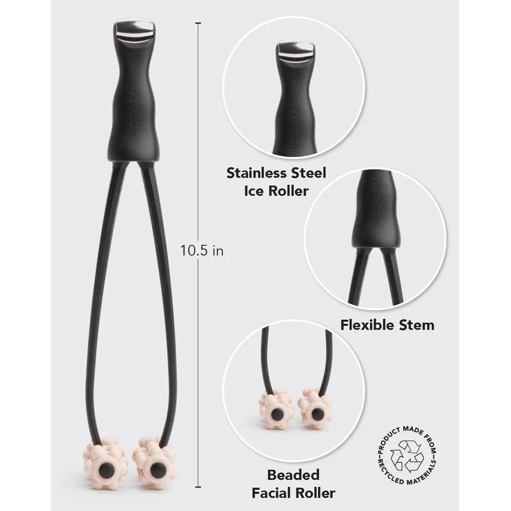 2-in-1 Facial Lifting Roller for Firming Wrinkles Skin Tightening V Jawline Sculpt Face Eye Massager Home Beauty Tools