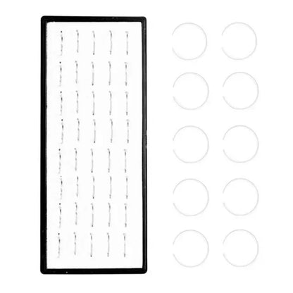40/60pc Stainless Steel Straight L Nose Stud for Women Nose Ring Set