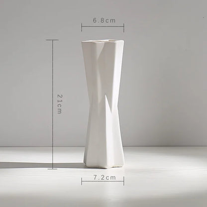 Modern Nordic Ceramic Vases, Living Room, Household Tabletop Decorations, Plain Burning Process, High Grade Vase