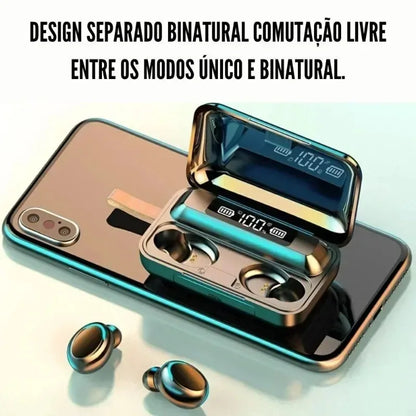 Wireless Earphones with Charging Box, Waterproof Headphone, 9D Stereo, Sports Earbuds, Headsets with Microphone, Bluetooth