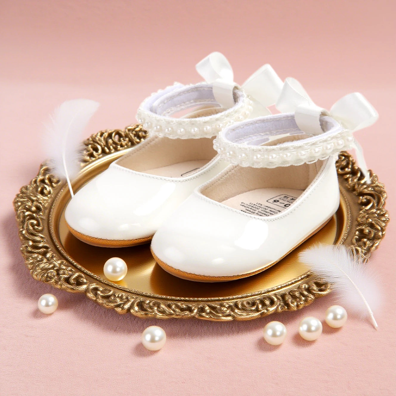 Infant Baby Girls Mary Jane Flats Bow Non-Slip Soft Sole Princess Toddler First Walkers Sneaker Wedding Dress Dancing Shoes