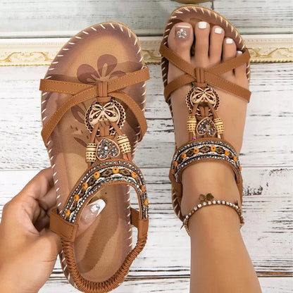 Women's Sandals Bohemian Sandals Outdoor Soft Sole Beach Sandals Platform Lightweight Women Casual Shoes Flat Plus Size Sandal