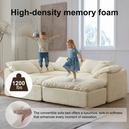 Modern Modular Sectional Sofa Cloud Couch Oversized Deep Seat Comfy Sofa for Living Room Furniture with Removable Cushions