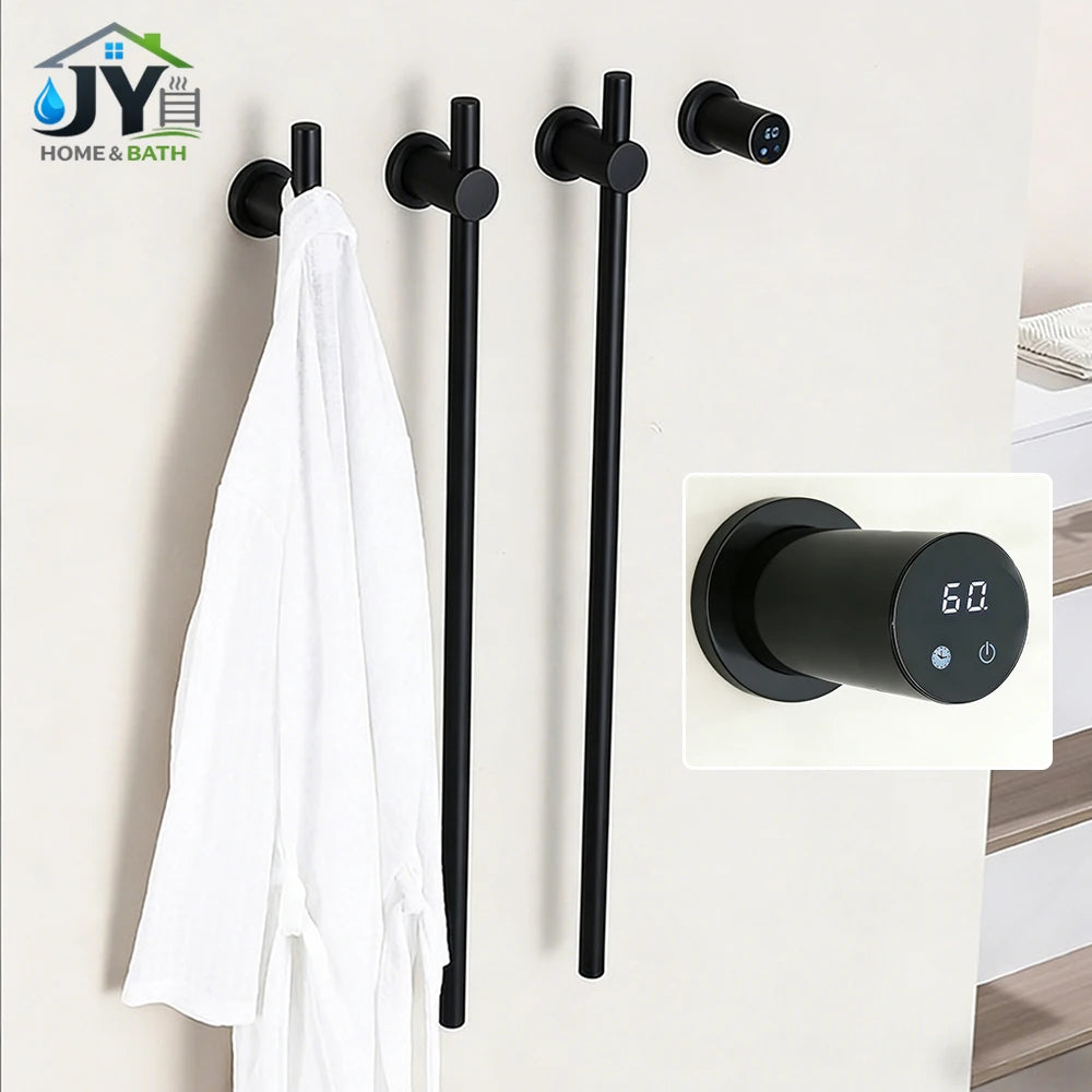 Modern Electric Heated Towel Rack Wall Mounted Bathroom Towel Warmer Heated Towel Rail Heater 3Bars Stainless Steel 220V/110V