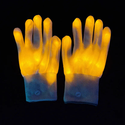 Wireless LED Neon Purge Mask & Fiber Optic Gloves, Scary Glow In Dark Mask for Halloween Carnival Cosplay Bar Birthday Party