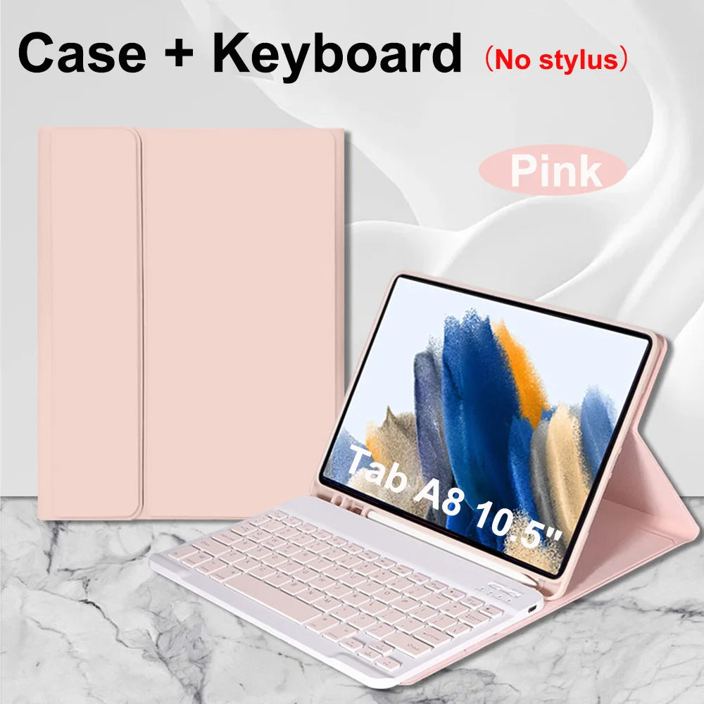 Case for Samsung Galaxy Tab A8 10.5 Inch,Wireless Bluetooth keyboard cover for Tab A8 10.5 Inch,Samsung Smart Stand Cover