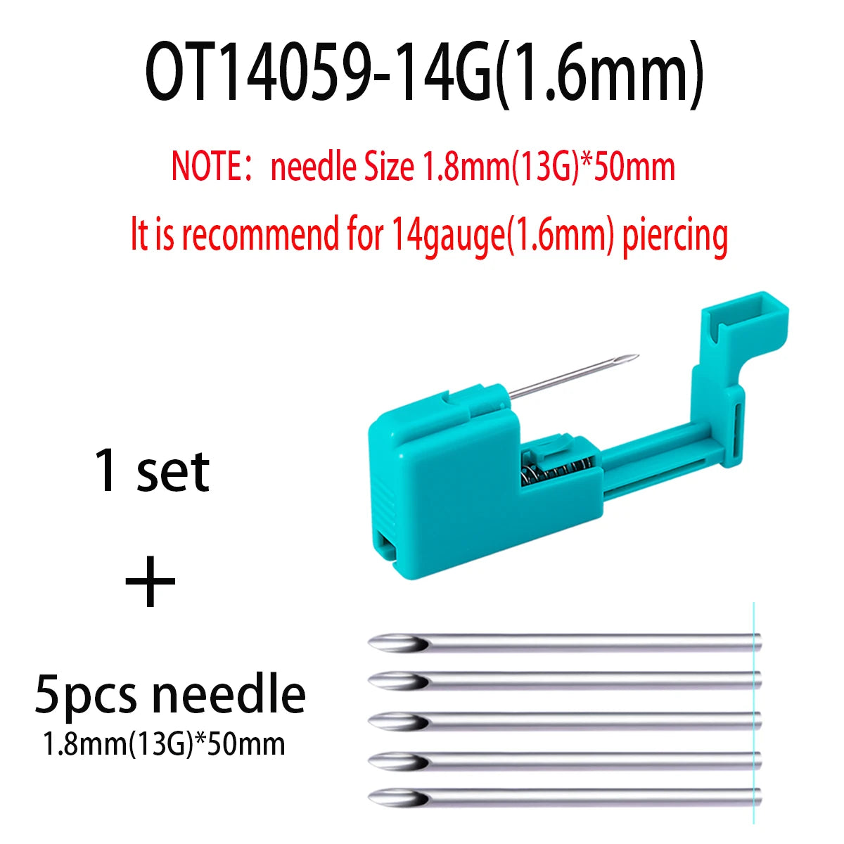 Body Piercing Tool Kit Easy to Use Body Piercing Gun Lip Nose Tongue Cartilage Eyebrow Navel Piercing Jewelry for Women Men