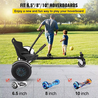 【2026】Hoverboard Seat Attachment 200lbs Capacity, 26"-34.5" Adjustable Length Hover Board Go Kart Accessory W/Comfortable&Sturdy