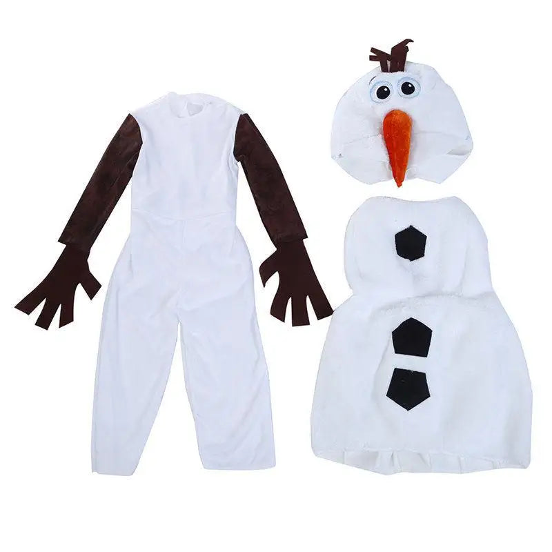 Kids Olaf Halloween Costumes Cosplay for Boys Girls Child Cute Christmas Gift Olaf Toddler Cartoon Movie Snowman Party Dress up