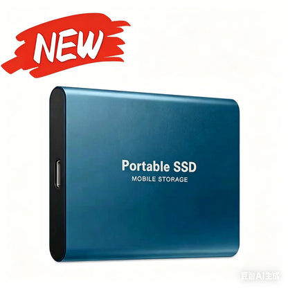 2TB External Hard Drive 4TB Portable SSD USB-C High-Speed Storage Disk for File Backup Compact & Durable