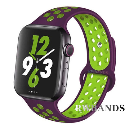 Sport Strap for Apple Watch Band 46mm 44mm 40mm 42-38-41mm 45mm Breathable Bracelet iWatch Series 10 9 8 7 6 SE 5 3 Ultra 2 49mm