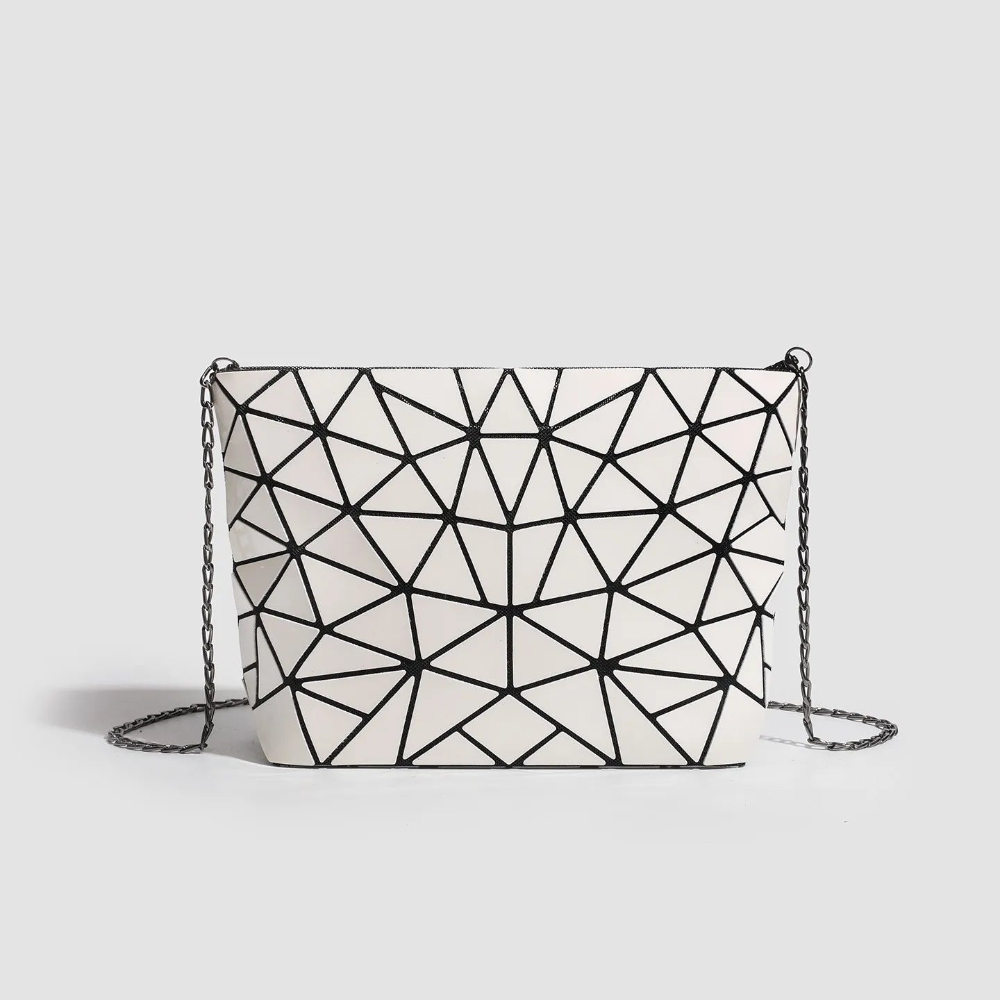 Women's Stylish Foldable Rhombus-Patterned Crossbody Bag, Korean and Japanese Trendy Shoulder and Handbag, Popular Fashion Item