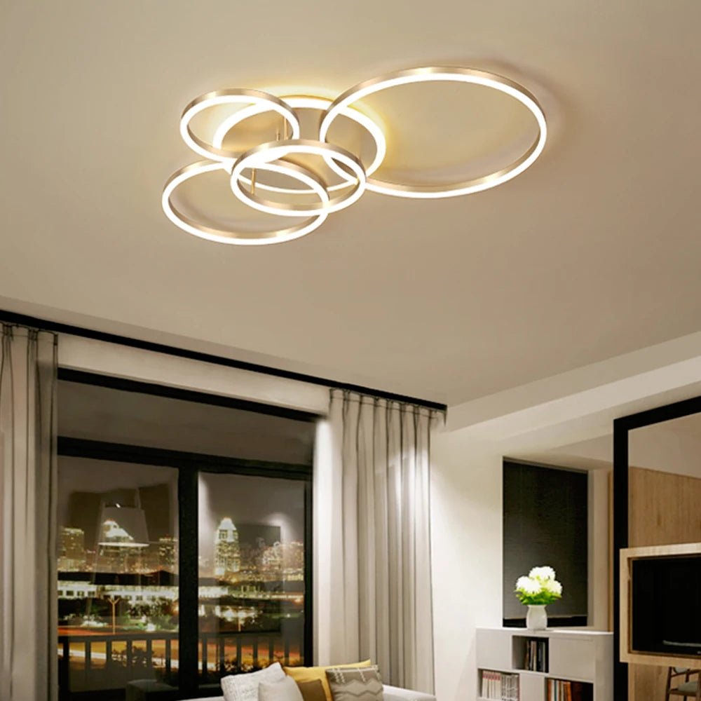 Modern Ceiling Chandelier Dimmable Ceiling Lamp LED Lights Indoor Lighting Fixtures for Home Living Study Room Bedroom Luminaire
