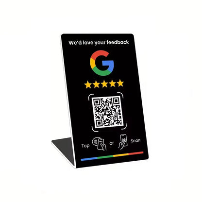 NFC215 Programmable for Google Review Card NFC Station Table 13.56Mhz QR code can be independently set to link Standing Card