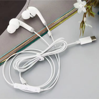 Type C  Headset Stereo Music Earbud Wired Headphones With Mic For Samsung Galaxy S23 S22 S21 Ultra S20 Note 10 for huawei phone