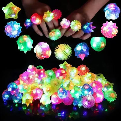 LED Glowing Rings LED Light Up Luminous Rings Party Favor Toys Flash Glow In The Dark Party Supplies