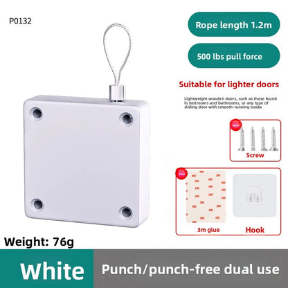Door Closer Automatic Closing Sliding Latch No Punching Automatic Door Lock for Sliding Mesh Closer Closed for Refrigerator