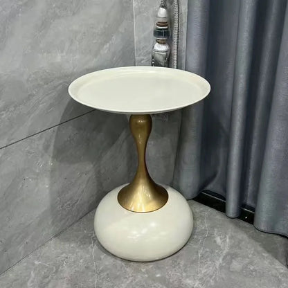 small apartment European wrought iron corner table balcony mobile coffee table bedroom bedside small round table sofa edge table