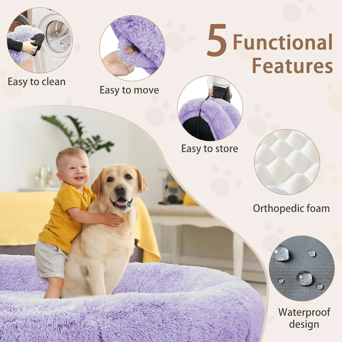 Human Dog Bed, 71''x45''x12'' Size Fits Adult and Pet Washable Giant People Bed 10 CM Thick Memory Foam Large Oversize, Custom