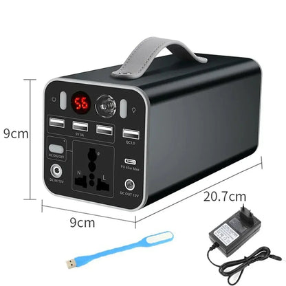 PURFIELD 150W 156Wh Portable Power Station 110V/220V Solar Generator Outdoor Emergency Mobile Power Bank For Camping Power LED