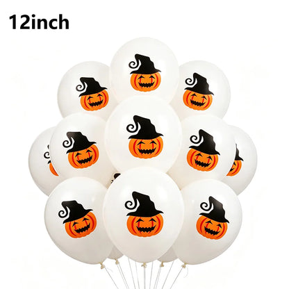 Halloween Black Orange White Latex Balloon Confetti Balloons Bouquet for Birthday Trick or Treat Halloween 2026 Home Decorations