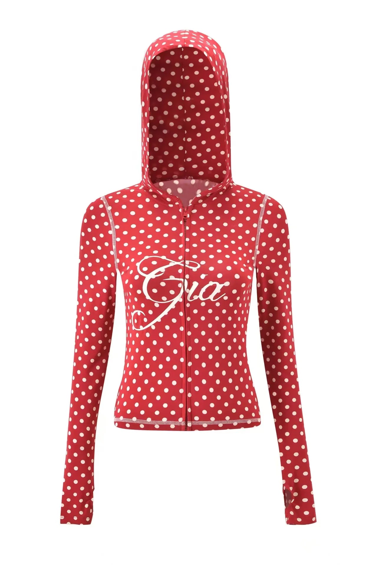 GIA Front Shoulder Slim Fit Jacket Pants Set with Letter Print Design Hooded Zipper Snake Pattern Short Fit Streetwear