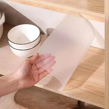 Water Drop Pattern Kitchen Cabinet Liner Eva Waterproof Refrigerator Mat Placemat Non-Sticky Easy to Clean Drawer Liner Moisture-Proof and Mildew-Proof
