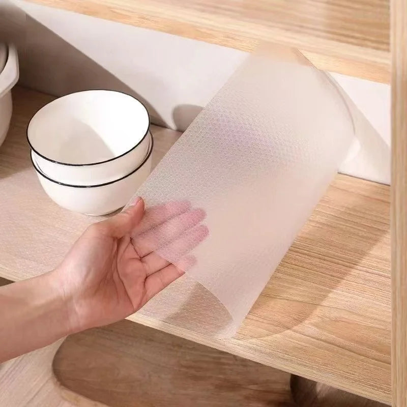 Water Drop Pattern Kitchen Cabinet Liner Eva Waterproof Refrigerator Mat Placemat Non-Sticky Easy to Clean Drawer Liner Moisture-Proof and Mildew-Proof