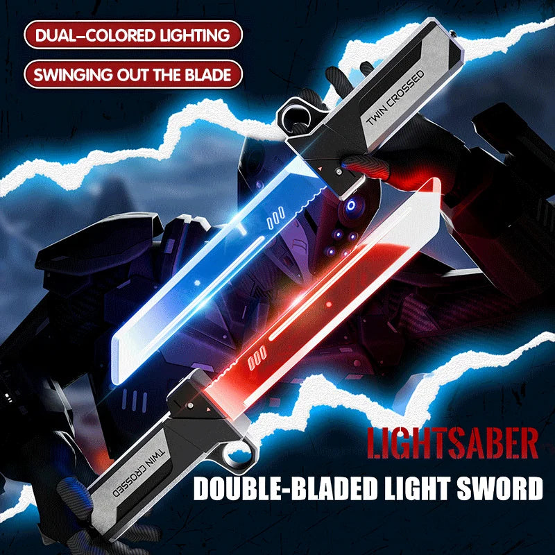 Lightsaber Toy, Double Sword Insertion, Swing and Stretch, 2-in-1, Role-Playing, Boys and Girls Holiday Birthday Gifts