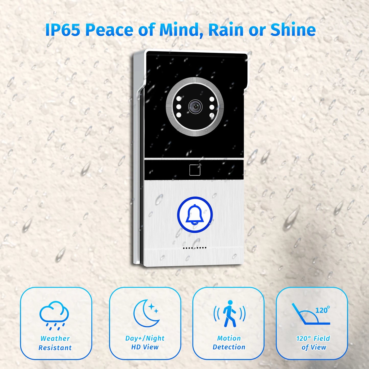 Tuya 7-Inch 1080p Video Intercom System with Night Vision Camera, Remote Unlock Support, Smart Home app Integration for Outdoor