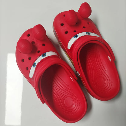 Cartoon Clogs with LED Light Shoe Charms Glow in Dark Garden Shoes Summer Beach Sandals Lightweight Slip On Clogs