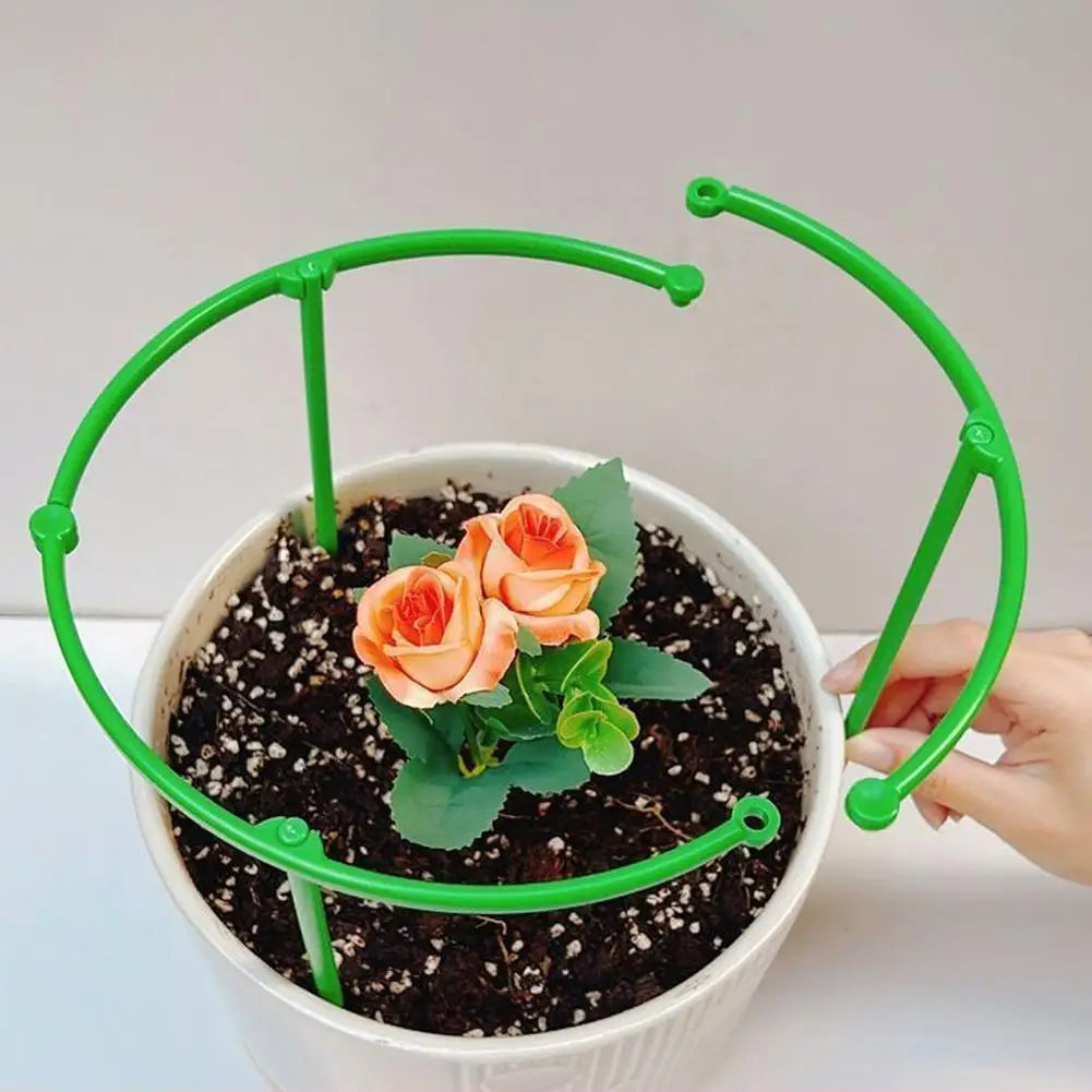 3/6/10 Layers Plant Support Plant Stakes Round Plant Support Ring Plastic Plant Cage Holder Flower Pot Climbing Trellis