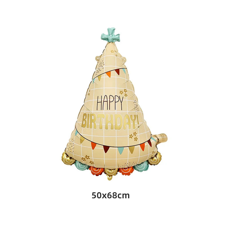 Birthday Cake Aluminium Foil Balloons Candy Ice Cream Cloud Camera Helium Balloon Birthday Party Decoration
