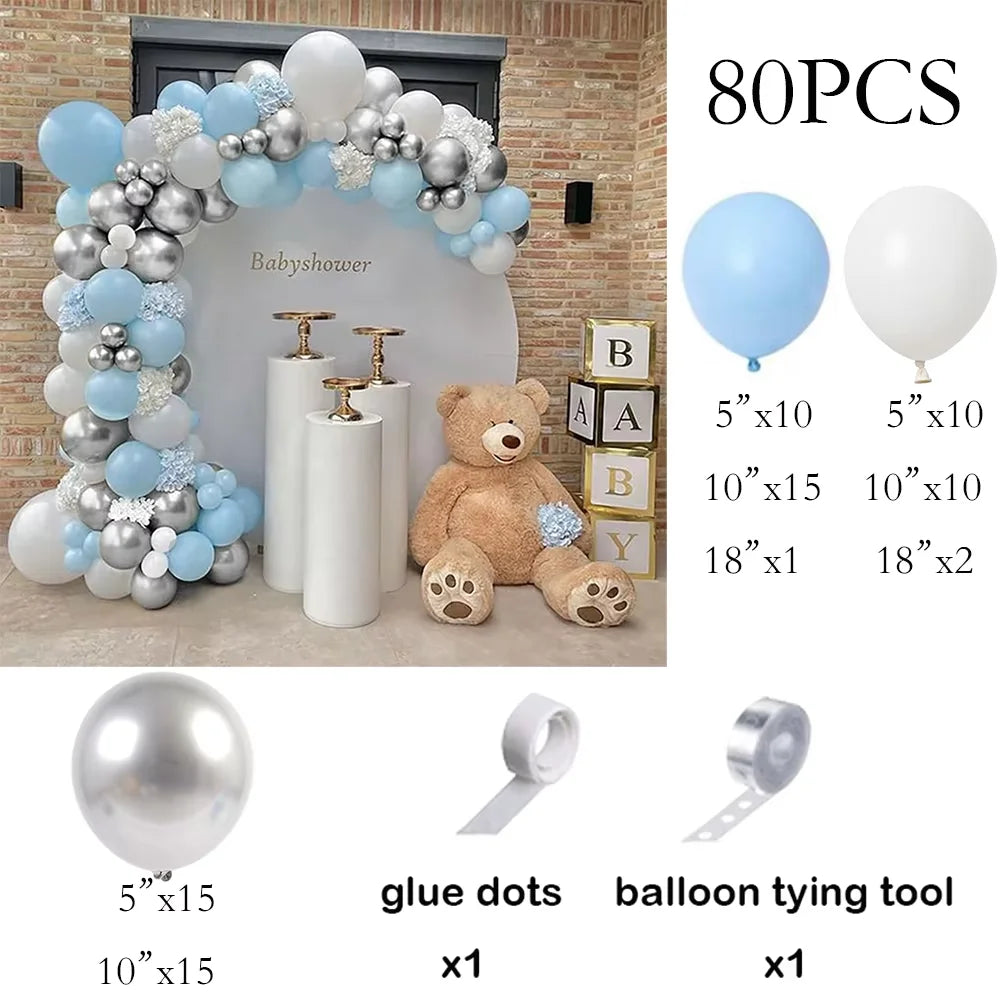 Metallic Gold White Balloons Garland 30th Birthday Party Decor Balloon Arch Kit Wedding Graduation Anniversary Decoration Globos