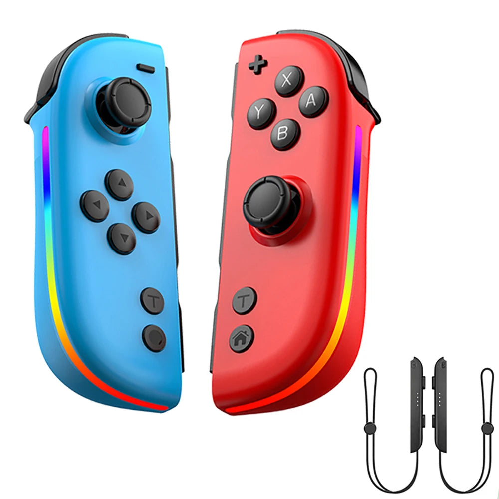 Bluetooth 5.3 Gamepad Controller For Nintendo Switch/OLED/Lite Joycon RGB Colorful Light L/R Wireless Game Console Joystick